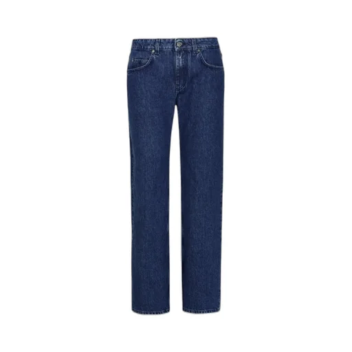 Logo Patch Straight Leg Jeans