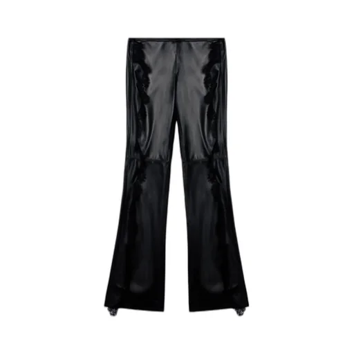 Lace-Trim Straight Leg Trousers