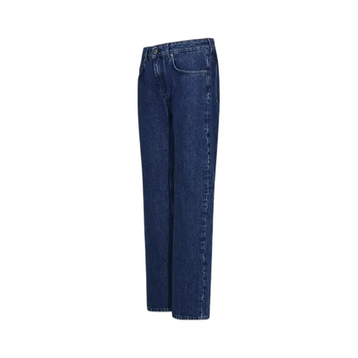 Logo Patch Straight Leg Jeans