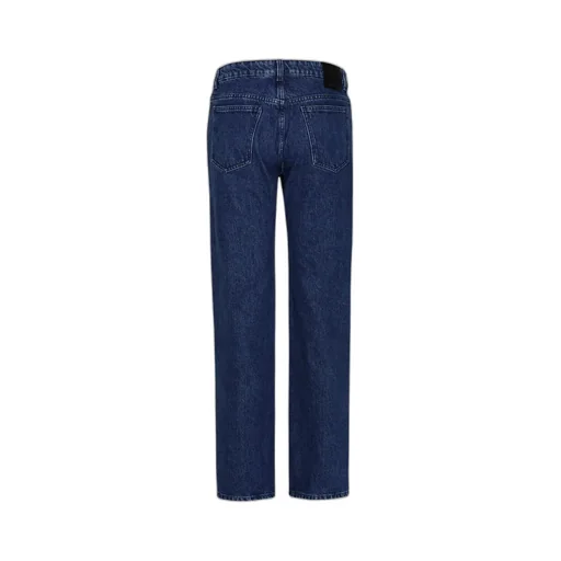 Logo Patch Straight Leg Jeans