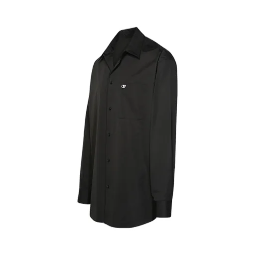 Logo Embroidered Long-Sleeved Shirt