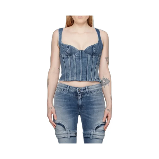 Bustier Sleeveless Denim Top