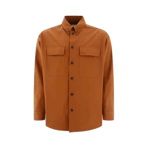 Ow Emb Cotgab Milit Curved Hem Shirt