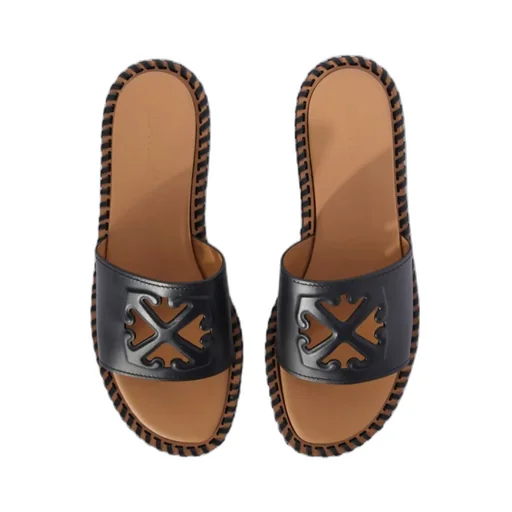 Twist Arrow-Embossed Slip-On Slides
