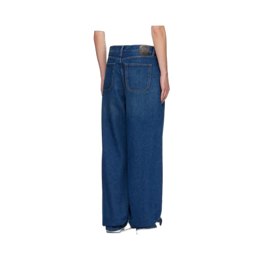 Logo Patch Wide Leg Jeans