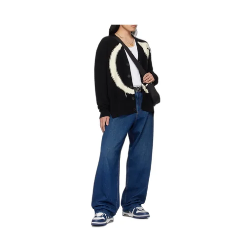 Logo Patch Wide Leg Jeans