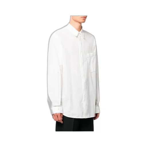 Asymmetric Pocket Long Sleeve Shirt