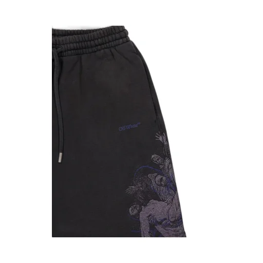 Graphic Printed Drawstring Shorts