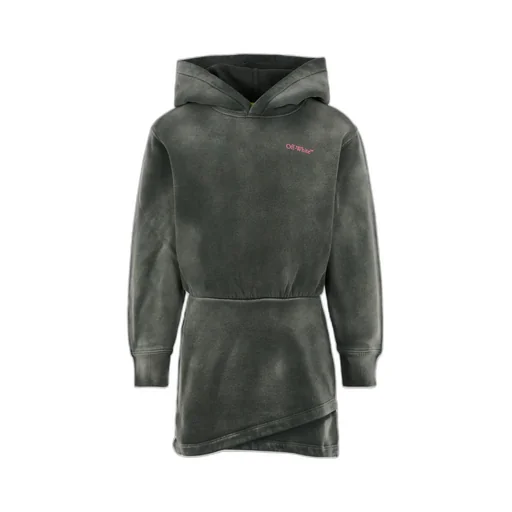 Logo Printed Hooded Dress