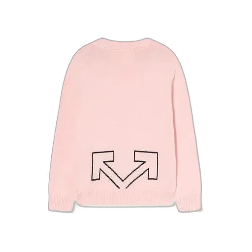 Logo Intarsia V-Neck Cardigan