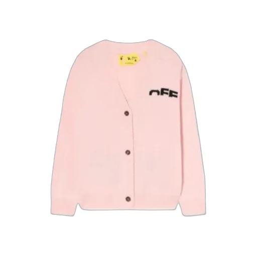 Logo Intarsia V-Neck Cardigan