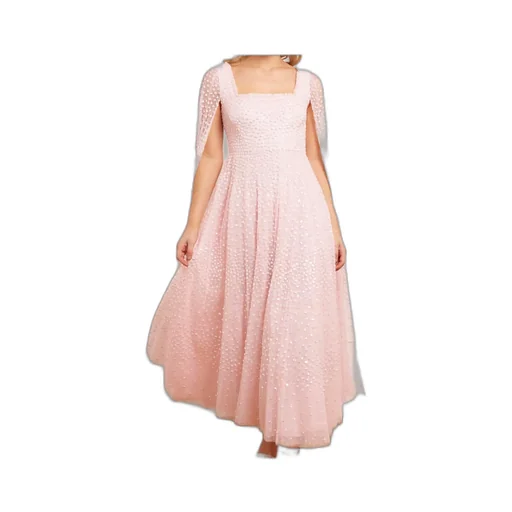 Cape Sequined Dress