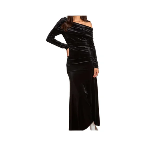 One-Shoulder Long-Sleeved Dress