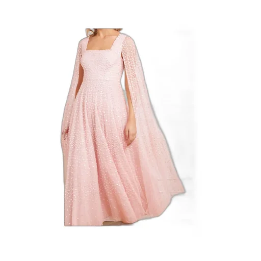 Cape Sequined Dress