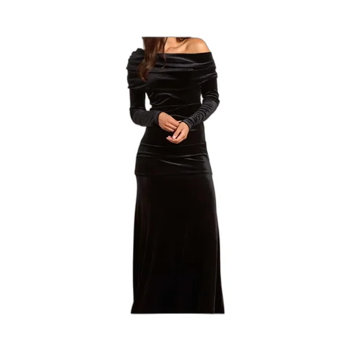 One-Shoulder Long-Sleeved Dress