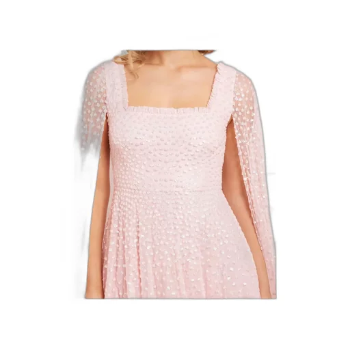 Cape Sequined Dress