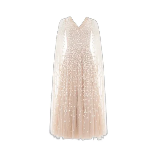 Clover Cape Sleeve Ankle Gown