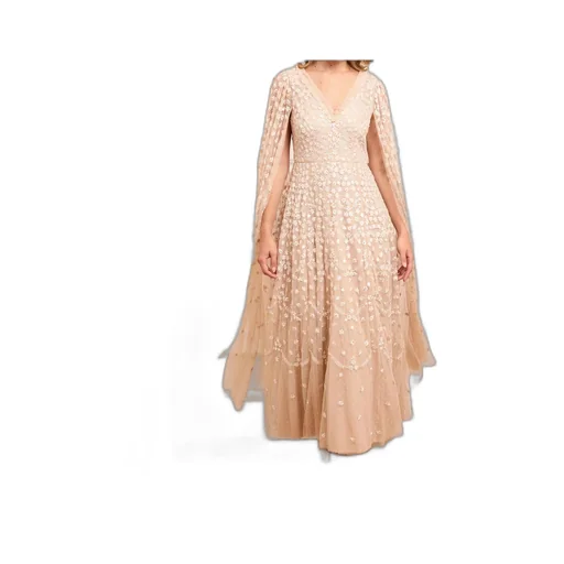 Clover Cape Sleeve Ankle Gown