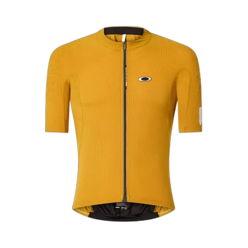 Gridskin Pinstripe Ss Textured Zip Jersey