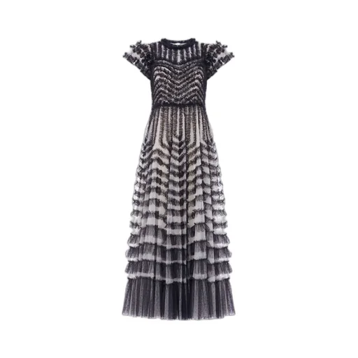 Ruffle-Embellishment Maxi Dress