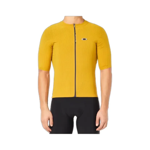 Gridskin Pinstripe Ss Textured Zip Jersey