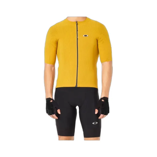 Gridskin Pinstripe Ss Textured Zip Jersey