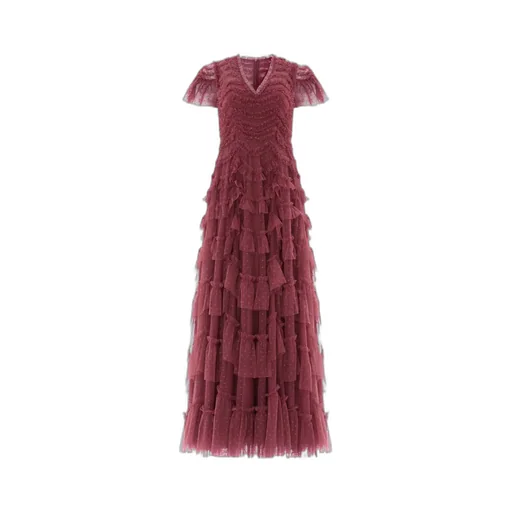 V-Neck Tulle Dress