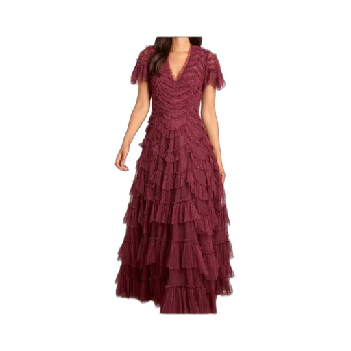 V-Neck Tulle Dress