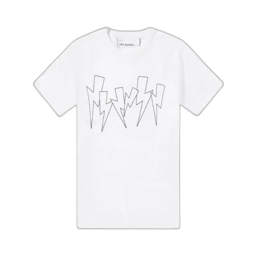 Thunderbolt-Print Crew-Neck T-Shirt