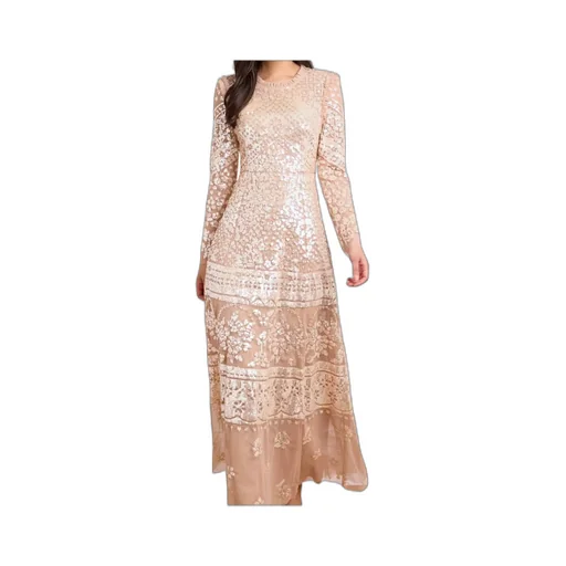 Aurora Sequin-Embellished Tiered Gown