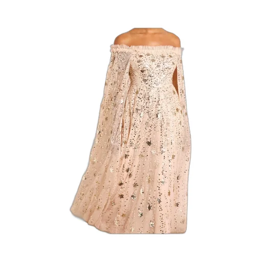 Shooting Stars Cape Ankle Gown
