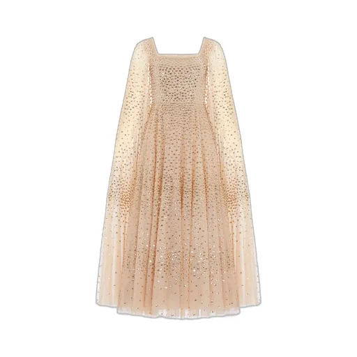 Sequined Cloak Sleeve Dress