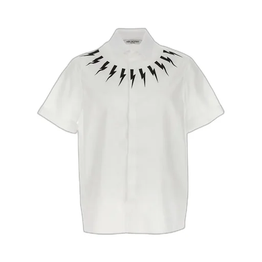 Thunderbolt-Print Cotton Shirt