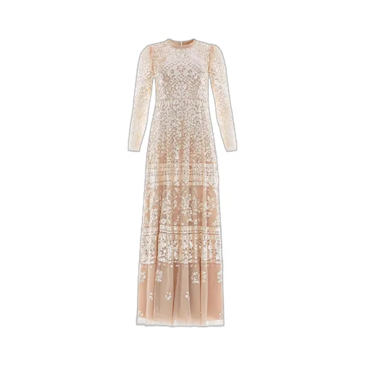 Aurora Sequin-Embellished Tiered Gown