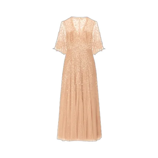Leila Dot V-Neck Maxi Dress