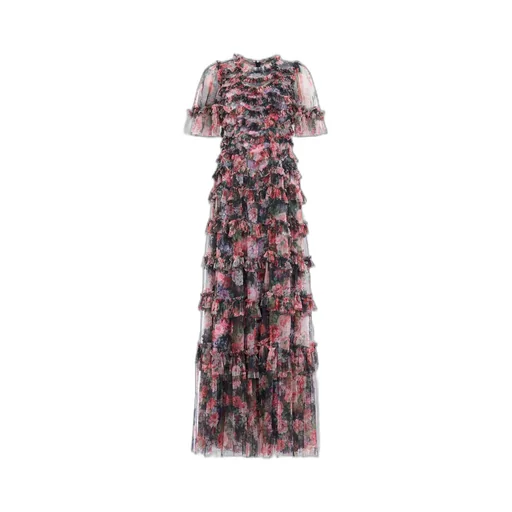 Midnight Dance Round-Neck Dress