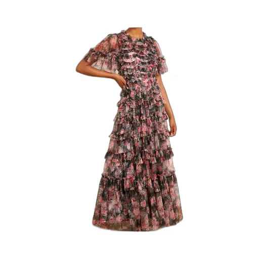 Midnight Dance Round-Neck Dress
