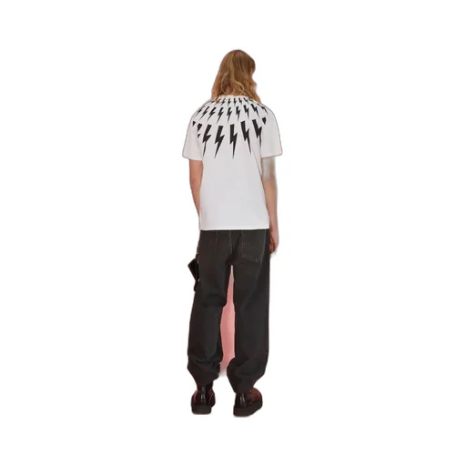 Thunderbolt-Print Cotton T-Shirt