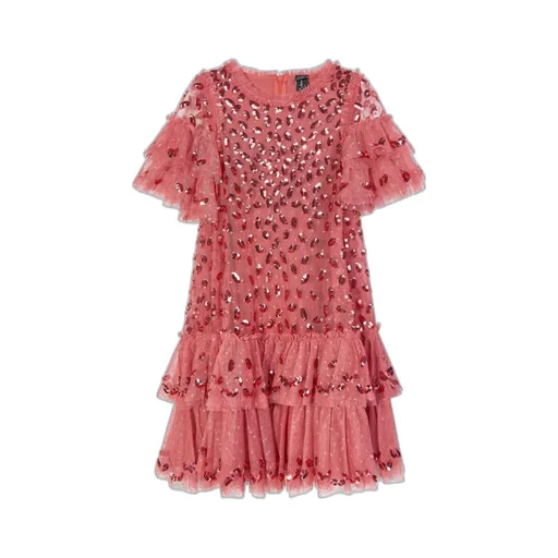 Sequin-Embellished Tulle Dress