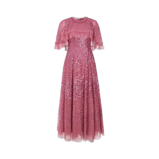 Sequin Cape Gown