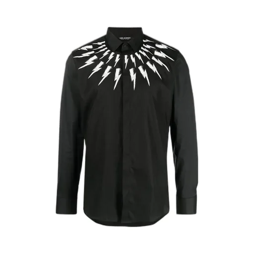 Lightning Printed Long-Sleeved Shirt
