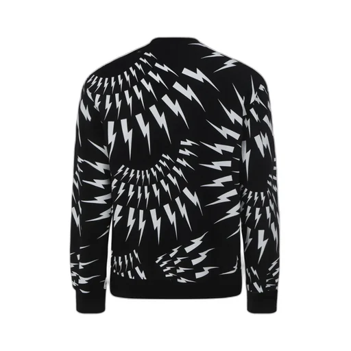 Thunderbolt-Print Cotton Sweatshirt