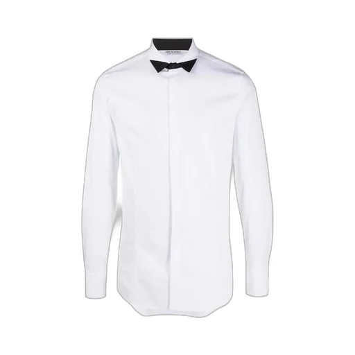 Contrast Pointed Lapel Shirt