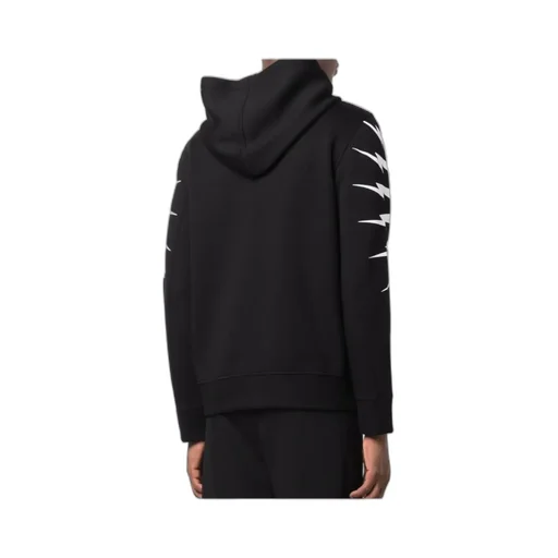 Graphic-Print Zip-Fastening Hoodie