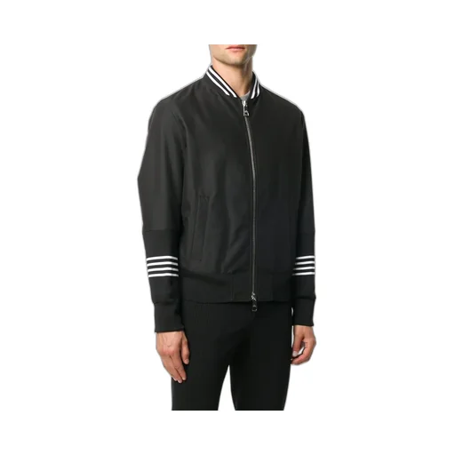 Striped Detail Casual Jacket