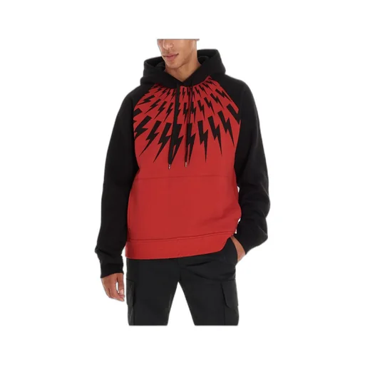 Lightning Printing Hooded Sweater