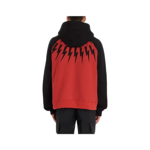 Lightning Printing Hooded Sweater