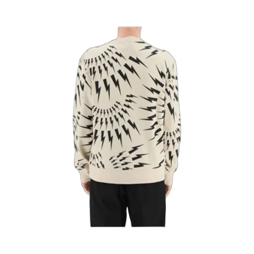 Thunderbolt-Print Cotton Sweatshirt