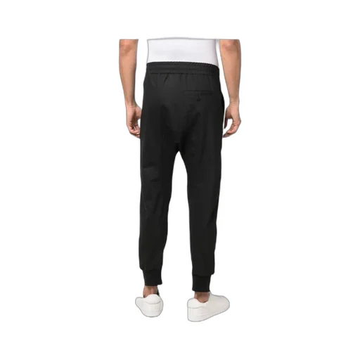 Stripe-Trim Dropped-Crotch Track Pants