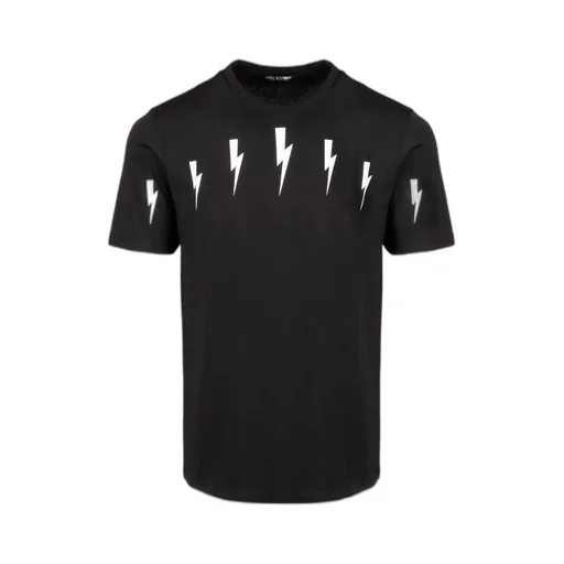 T-Shirt With Thunderbolts Print